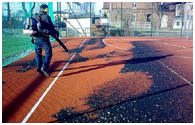 Konserwacja, czyszczenie boisk - galeria